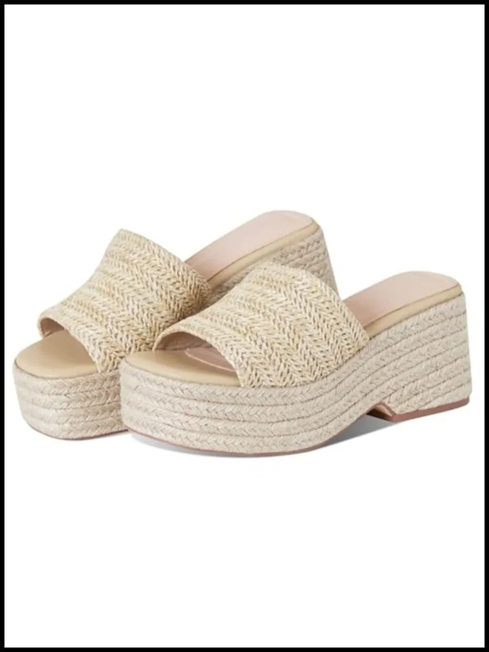 Open Toe Espadrille Platform Wedge Sandals Women Slip On Bohemian Beach Wedding
